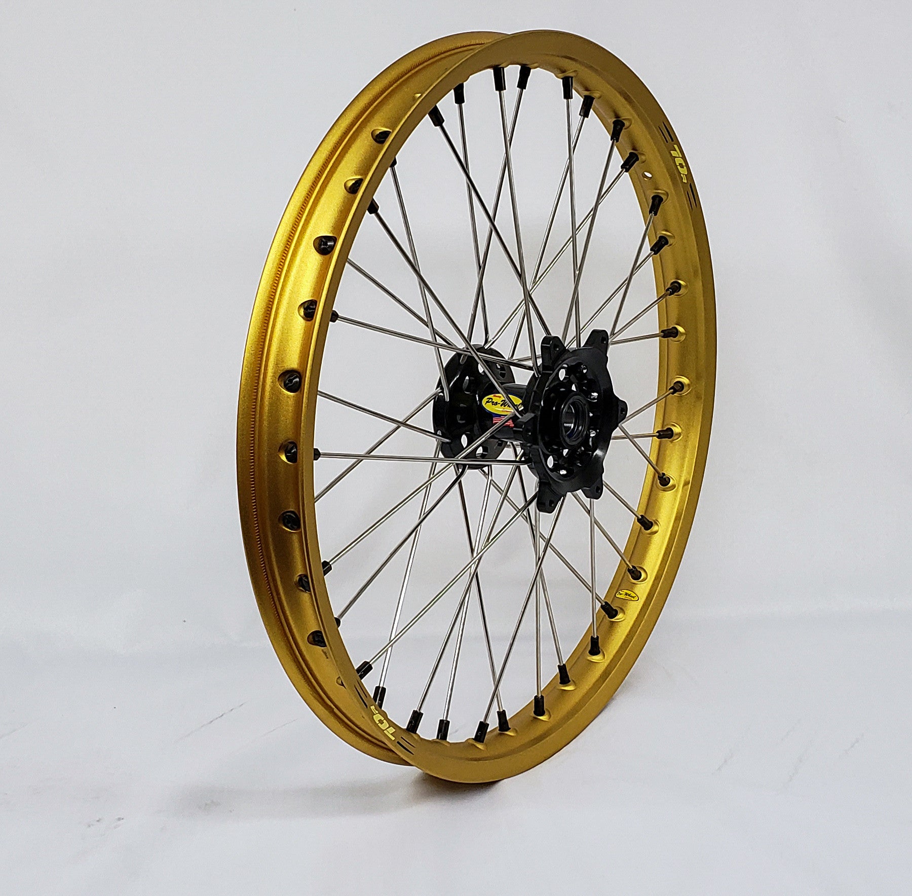 PRO-WHEEL, PRO-WHEEL VORDERRAD 1.60X21 BLAU NABE SIL FELGE/BLK SPEICHE/GLD NIPPEL 23-5103124